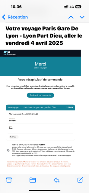 Visuel bouton "Acceder à votre commande"
